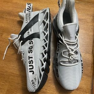 Men’s size 13 grey and black JUST SO SO brand new never worn, no tags